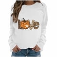 thumbnail image 2 of WFJCJPAF 2025 New Thanksgiving Thanksgiving Tops for Women,Thanksgiving Fashion Women's Casual Long Sleeve Printed Ladies Sweatshirts Tops,Thanksgiving Tops for Women - White M, 2 of 4