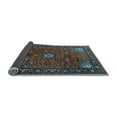 thumbnail image 2 of Ahgly Company Indoor Round Medallion Light Blue Traditional Area Rugs, 4' Round, 2 of 4