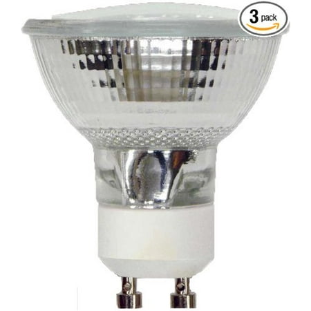 Stripes Halogen Three Light - 61142 35-watt 200-Lumen MR16 Floodlight Bulb with GU10 Base, 3-Pack, Ge, 3 pack, q35gu10, 35W, quartz halogen lamp, MR16, covered glass, GU10 2 pin.., By GE Lighting