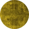 thumbnail image 1 of Ahgly Company Indoor Round Oriental Yellow Industrial Area Rugs, 6' Round, 1 of 4