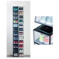 thumbnail image 4 of Caja de plástico transparente para zapatos de baloncesto, resistente, para uso doméstico y comercial (negro), 4 of 5