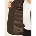 thumbnail image 6 of INSPIRE CHIC Women's Work Blazer Lapel Collar Long Sleeve Jacket Suit Blazer XS Coffee, 6 of 7
