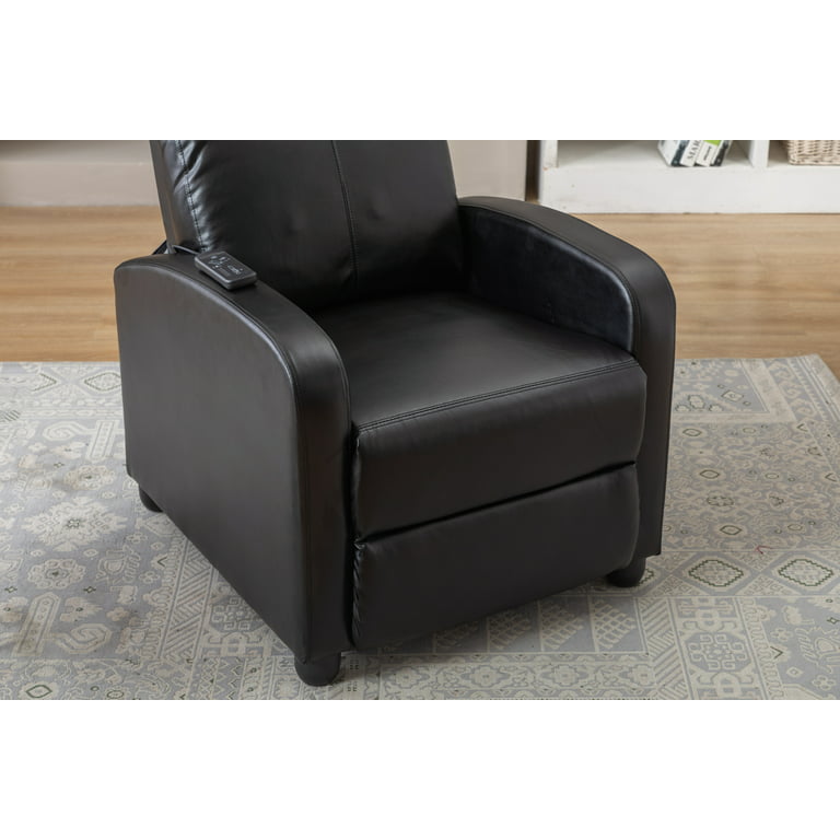 Push Back Recliner Chair with Massage Therapy and Heat, Reclining Chair  with Thick Seat Cushion and Padded Backrest, Massage Sofa Chair for Living