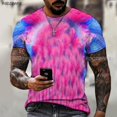 thumbnail image 1 of Vêtements pour Hommes, Impression Abstraite Colorée, Style Rue Cool, Impression 3D Surdimensionnée, Décontracté et Respirant, Col Rond 5TG, 1 of 5