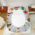 thumbnail image 5 of Homewish Chic Christmas Tree Full Size Sheets,Merry Christmas Bed Sheets,Cartoon Santa Claus Sheet Sets For Girl Teens,Super Cozy Room Decor,4pcs, 5 of 7