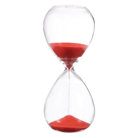 Uxcell 5 Minutes Sand Timer Sand Watch Hour Glass Sandglass Timer Clock for Living Room Home Office Restaurant Decoration Red