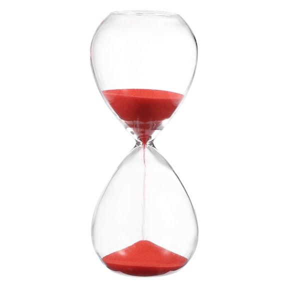 Uxcell 5 Minutes Sand Timer, Sand Watch Hour Glass Sandglass Timer Clock for Living Room Home Office Restaurant Decoration, Red