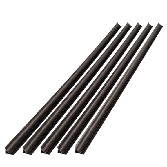 FASÄDE 47 in. Decorative Vinyl Large Profile Inside Corner Trim Smoked Pewter (5 Pack)