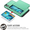 thumbnail image 2 of for iPhone X/XS Case, iPhone 10 Case, Hybrid iPhone X/XS Phone Case Wallet Case Card Holder Heavy Duty Protection Shockproof Anti Scratch Soft Rubber Bumper Case for iPhone X/XS 5.8inch Mint, 2 of 14