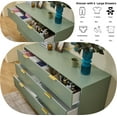 thumbnail image 5 of HRYJ 56" Wide Sage Green Dresser  Bedroom  Furniture Bedside Table  Chest of 6 Drawers Cabinet, 5 of 7