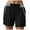 Z1-Black, variant on vigerkar Womens Summer Casual Drawstring Elastic Waist Cargo Shorts High Waisted Rolled Edge Pocketed Shorts Khaki, S