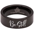 thumbnail image 4 of Be Still and Know That I am God Style 1 Tungsten Carbide Ring, 4 of 8