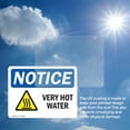 thumbnail image 6 of (2 Pack) Very Hot Water Sign With Symbol OSHA Notice Sign 5 Inch X 3.5 Inch Vinyl Label Decal Sticker Weather Resistant, UV Protected for Workplace, Business, and Construction Site,, 6 of 7