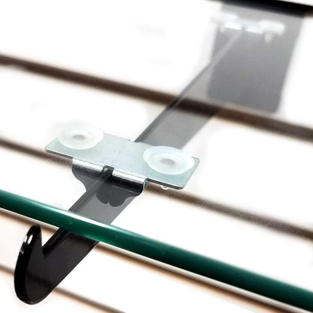 Center Shelf Rest Clip & Rubber Cushion for Brackets to Hang Glass