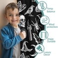thumbnail image 3 of Blackout Kids Curtains,Black Gothic Skull Bat Pattern Childrens Insulated Curtains Set Of 2,Bedroom Essentials,Toddler Room Decor 52x84in(132x213cm), 3 of 5