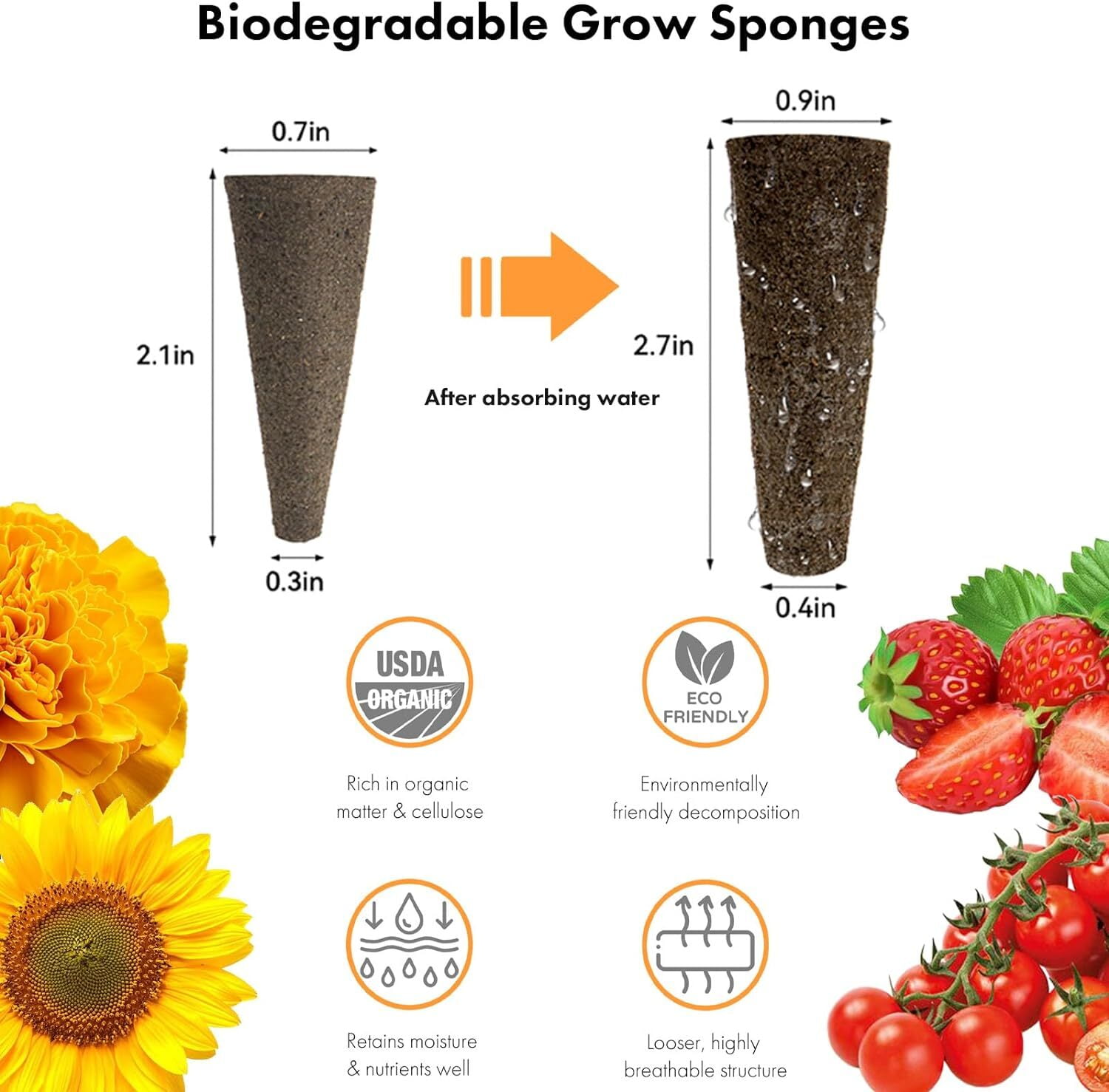inbloom Fruit Seeds With Pod Kit for AeroGarden, Ahopegarden Hydroponics Garden, 12-Pods