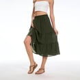 thumbnail image 1 of Liquidation d'Été 2025! Robe pour Femme Grande Taille, Liquidation de Robes d'Été pour Femmes, Robe Longue à Volants pour Femme, Mode, Couleur Unie, Décontractée, Taille Extensible, avec Poches, 1 of 5