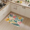 thumbnail image 2 of ODIKA 3'x5' Washable Area Rug Multicolor Floral Abstract Design Vibrant Botanical Motif with Modern Flair for Hallway, Laundry Room, Non-Slip, Flatweave, Easy Care, 2 of 7