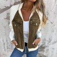 thumbnail image 2 of Wutalume Women Casual Travel Vacation Oversized Long Sleeve Jacket Zip Up Cowboy Casual Outfits Coat, Stylish and Comfortable Outerwear for Adventures,Army Green L, 2 of 5
