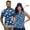 Blue Golf Print, variant on Matching Couple Tennis Shirts Polynesian Flowers Quarter Zip Matching Golf Shirts for Couple Machine Washable Mens Hawaiian Shirt for Golf,Tennis,Hiking,Running,Gym