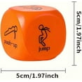 thumbnail image 2 of Coollooc 2Pcs Fitness Dice, 6-Sided Fun Sports Equipment, Gym Dice Workout Includes Push Ups, Lunges, and Jump for Family Gym Home Playtime Group Physical Education Training PE Classes(Orange), 2 of 9