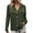 Army Green, variant on Women's Blouses Long Sleeve Crew Neck Plus Size Solid Color Button Up Open Front Shirts Women's Fashion Casual Loose Blouse Gifts for Women White M