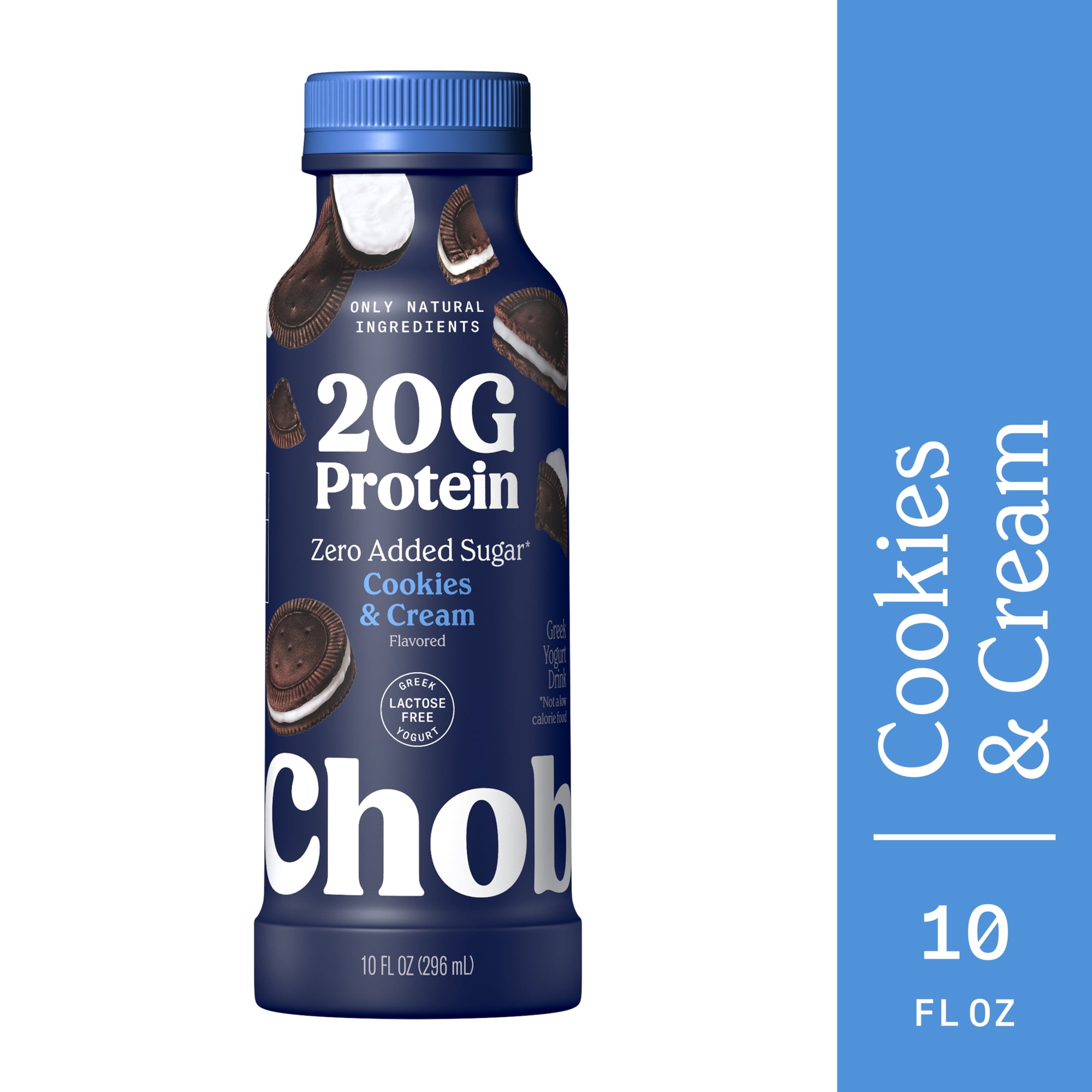 Chobani 20G Protein Low-Fat Greek Yogurt Drink Cookies and Cream 10 fl oz Bottle