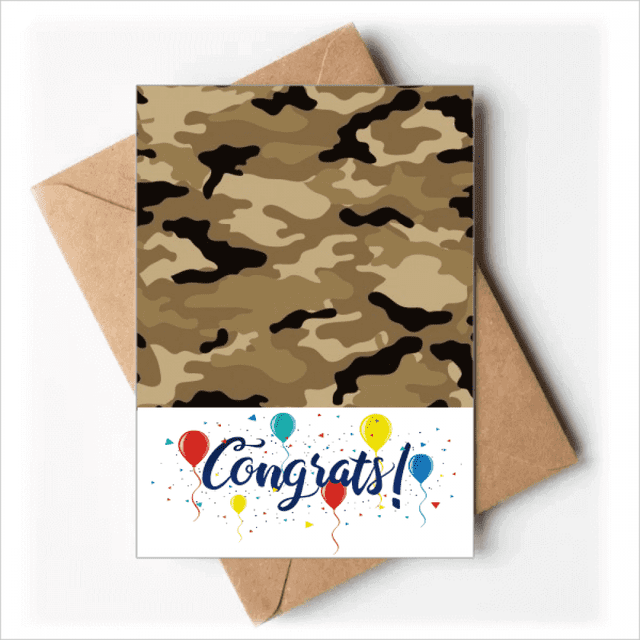 Granos patrón de camuflaje linea de arte ilustración Sobre de la Carta de felicitación de la tarjeta de matrimonio