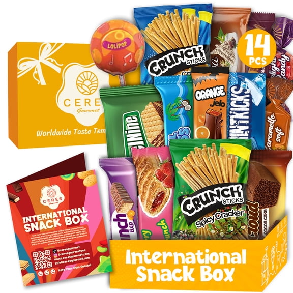Ceres Gourmet Exotic Snack Box Premium Foreign Snack Gifts European Variety Pack 15 Count