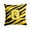 Letter Q, variant on Monogram Initial Q Tiger Stripe - Black Gold Decorative Fabric Pillow