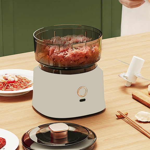 Specollect Portable Mini Electric Garlic Chopper, Mini Portable Veggie Chopper, Garlic Grinder Masher Onion Chopper, Blender to Vegetable, Wireless Food Processor for Ginger, Chili, Fruit, Meat