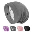 thumbnail image 1 of Gorro de seda SOLZEK Real para dormir, envuelta para el cabello, gris oscuro, 1 of 7