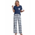 thumbnail image 4 of DAKIMOE Womens Pajama Sets 2 Piece Sets for Women Summer Sets Short Sleeve Pajamas Lounge Set Casual Sleepwear Loungewear PJS, S-XXL, 4 of 10