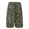 thumbnail image 5 of Cotton Linen Shorts for Men 2026 Summer Casual Loose Fit Wide Leg Harem Shorts with Pockets Beachwear, 5 of 9