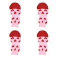 thumbnail image 2 of 4 Pairs Pet Socks Cotton Non-skid Animals Non-Slip Paw Protector Paw Protector Floor Sock for Indoor Traction Control, Light Red, S, 2 of 9