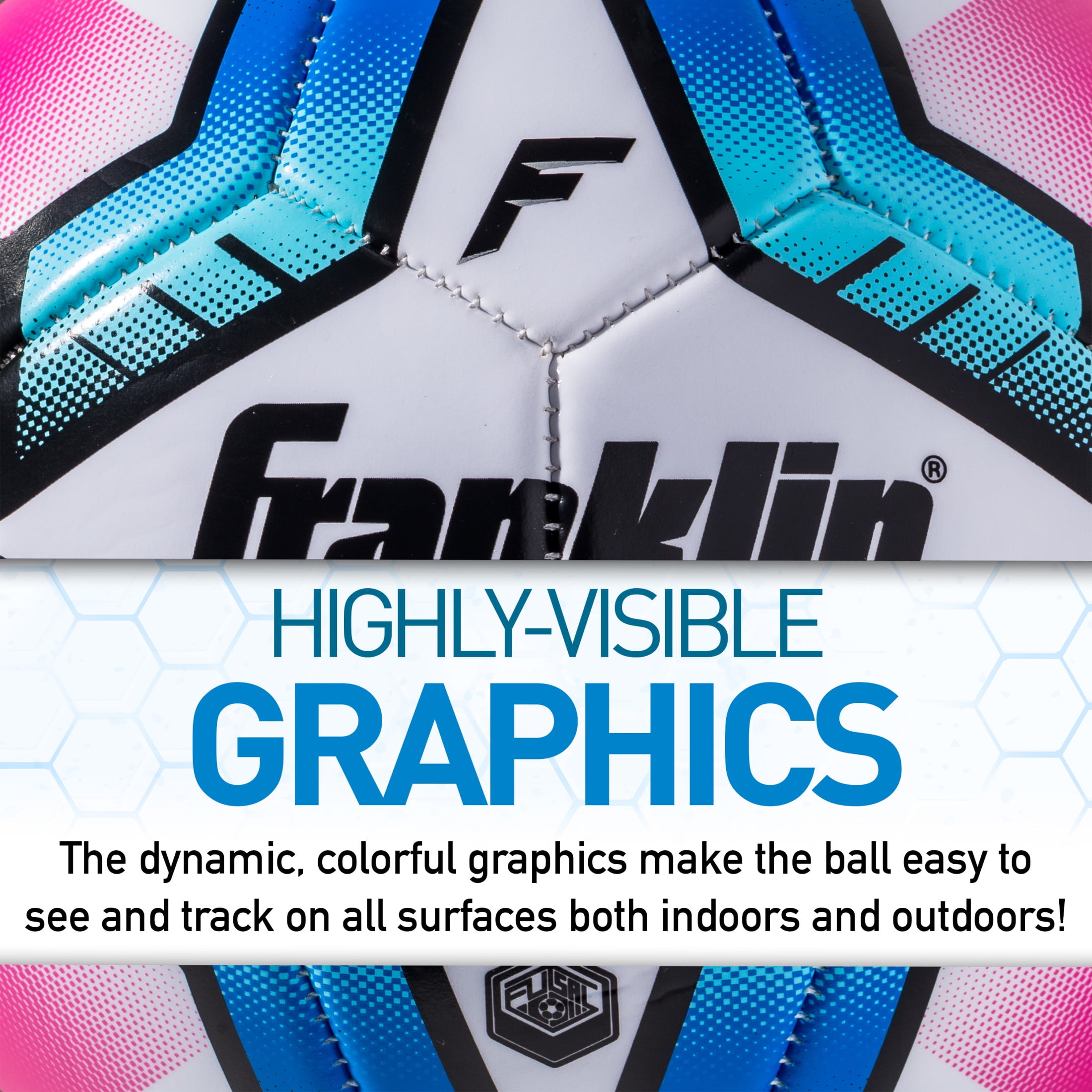 Franklin Sports Futsal Ball - Low Bounce Futsal and Indoor Soccer Training Ball - Heavy Indoor + Outdoor Construction - Junior Size - Size 3