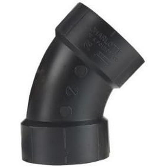 Charlotte Pipe Elbow Abs/Dwv 3 " 45 Deg. Black