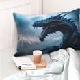 thumbnail image 4 of Fuzoiu Blue Thunder Storm Dragon Print Pillow Case with Hidden Zipper,Pillow Covers,Soft and Comfortable Pillowcase-14"x20", 4 of 6