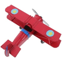 unbranded Retro Iron Airplane Model For Kids Vintage Metal Aircraft Ornament Realistic Airplane For Home Birthday Party Decoration