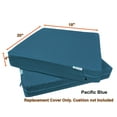 thumbnail image 2 of 2 Pack Water-resistant Pacific Blue Covers 20"x18"x4" for Outdoor Deep Seat Cushions, Patio Chairs, Sofas and Love Seats, 2 of 6