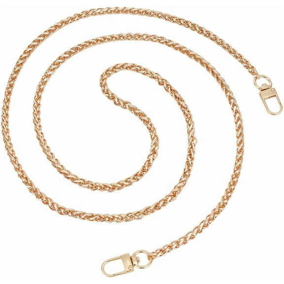 1Pc Handbag Straps Iron Handbag Chain Strap with Swivel Clasps for Women Bag Purse Light Gold