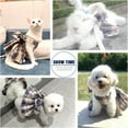 thumbnail image 6 of HQREA Plaid Dog Dress Costume with Bow Holiday Puppy Christmas Outfit Pet Dress for Small Dogs, 6 of 8