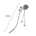 thumbnail image 6 of rygai Beads Tassel Design Non Slip Hair Stick Women Cute Rose Flower Decor Hair Fork Hair Clips Blue, 6 of 7