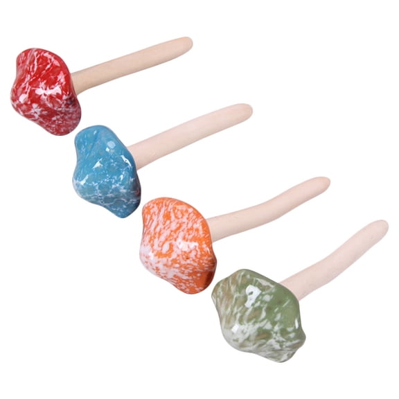 Weijiyouyu 4pcs Mushroom Decor Mushroom Figurines Mushrooms Decor Mushrooms Decorations