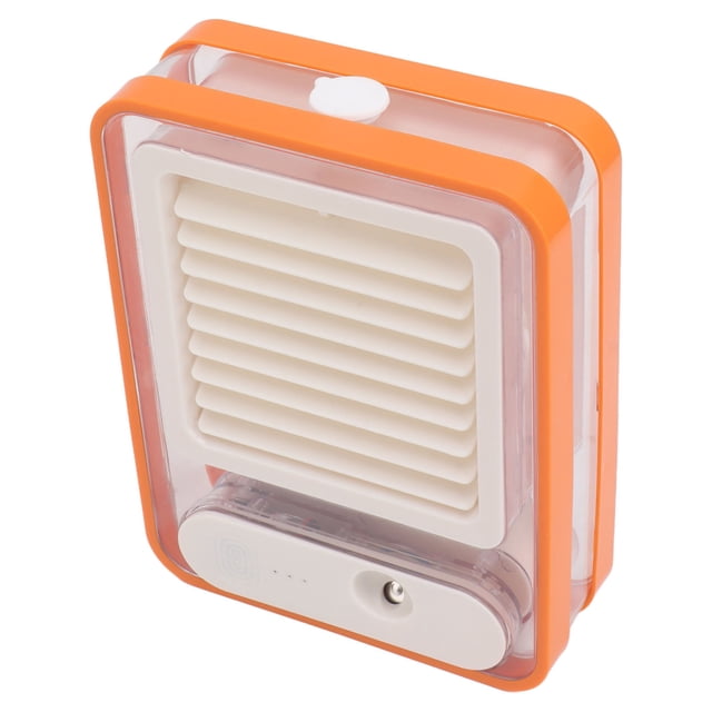 Desktop Cooling Fan, Usb Charging Relieve Dryness Table Air Cooler Orange For Household