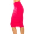 thumbnail image 5 of Women's High Waist Knee Length Pencil Skirt Techno Crepe Fabric Classic Office Style, 5 of 6