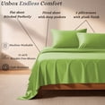 thumbnail image 5 of Amay 500 Thread Count Cotton Bed Sheet Set, 4-Piece Deep Pocket Bedding Set, Soft & Breathable All-Season Sheets, Non-Standard, Sage Green, 5 of 7