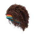 thumbnail image 3 of Gorro de con peluca para hombre, gorro de invierno para cosplay, conciertos, fiestas de disfraces. marrón, 3 of 10