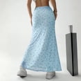 thumbnail image 4 of Womens Floral Chiffon Maxi Skirt 2026 Summer High Waisted Flared Elegant Long Skirts for Women, 4 of 6
