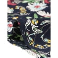 thumbnail image 5 of Unique Bargains Women's Off Shoulder Summer Sleeveless Floral Smocked Short Dress S Dark Blue, 5 of 6